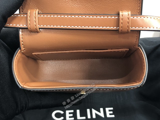 Celine專櫃2022新款全皮肩背女包 10513 賽琳凱旋門迷你挎包 sldj2329